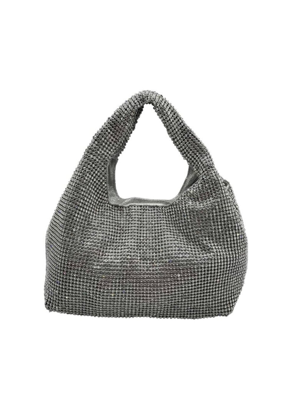 I.N.C. International Concepts Silver Mesh Crystal Hobo Bag